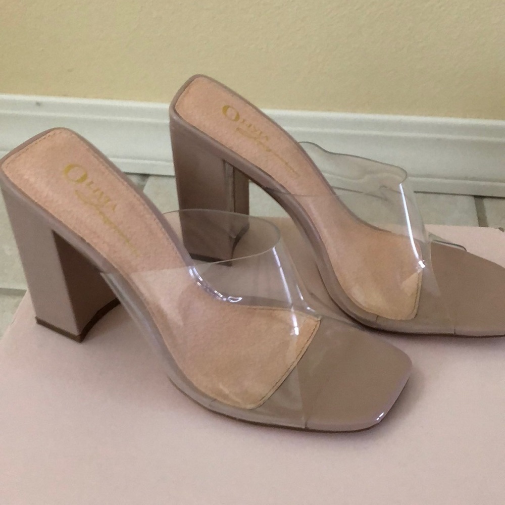 Nude Slip-On Heels